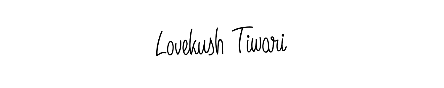 How to make Lovekush Tiwari name signature. Use Angelique-Rose-font-FFP style for creating short signs online. This is the latest handwritten sign. Lovekush Tiwari signature style 5 images and pictures png