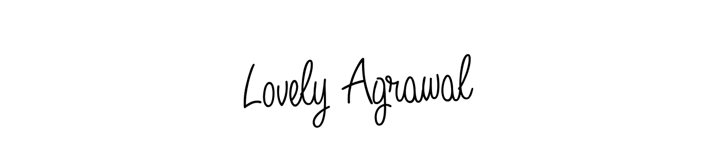 How to Draw Lovely Agrawal signature style? Angelique-Rose-font-FFP is a latest design signature styles for name Lovely Agrawal. Lovely Agrawal signature style 5 images and pictures png