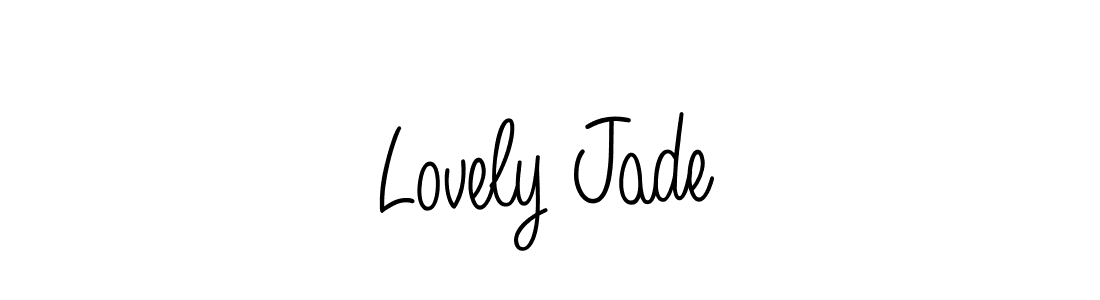 Lovely Jade stylish signature style. Best Handwritten Sign (Angelique-Rose-font-FFP) for my name. Handwritten Signature Collection Ideas for my name Lovely Jade. Lovely Jade signature style 5 images and pictures png