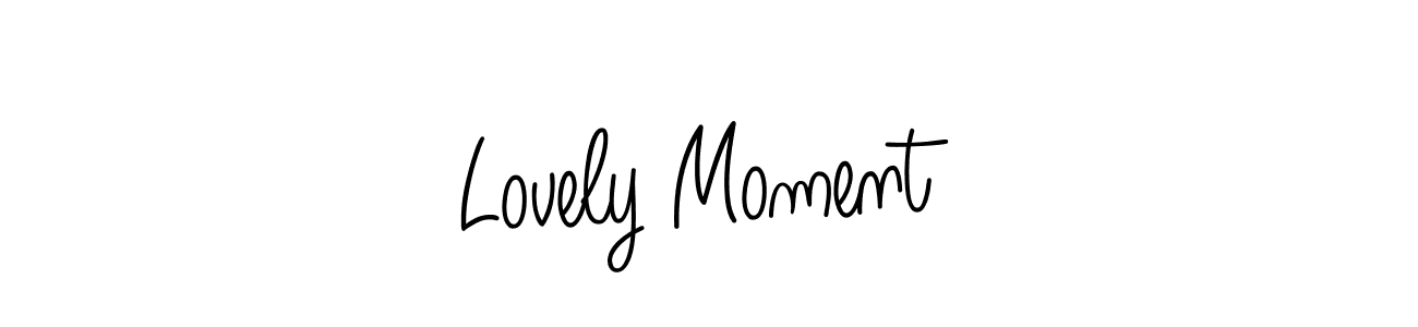 How to make Lovely Moment name signature. Use Angelique-Rose-font-FFP style for creating short signs online. This is the latest handwritten sign. Lovely Moment signature style 5 images and pictures png