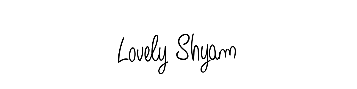 Angelique-Rose-font-FFP is a professional signature style that is perfect for those who want to add a touch of class to their signature. It is also a great choice for those who want to make their signature more unique. Get Lovely Shyam name to fancy signature for free. Lovely Shyam signature style 5 images and pictures png