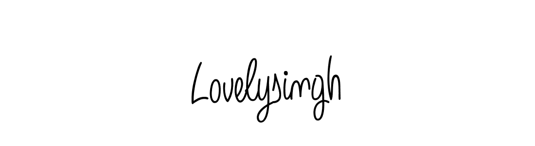 Use a signature maker to create a handwritten signature online. With this signature software, you can design (Angelique-Rose-font-FFP) your own signature for name Lovelysingh. Lovelysingh signature style 5 images and pictures png