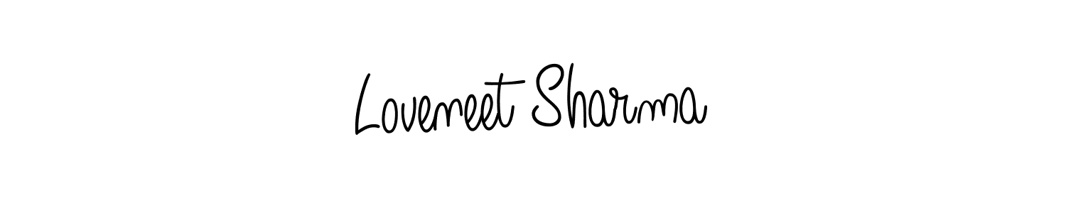 How to make Loveneet Sharma name signature. Use Angelique-Rose-font-FFP style for creating short signs online. This is the latest handwritten sign. Loveneet Sharma signature style 5 images and pictures png