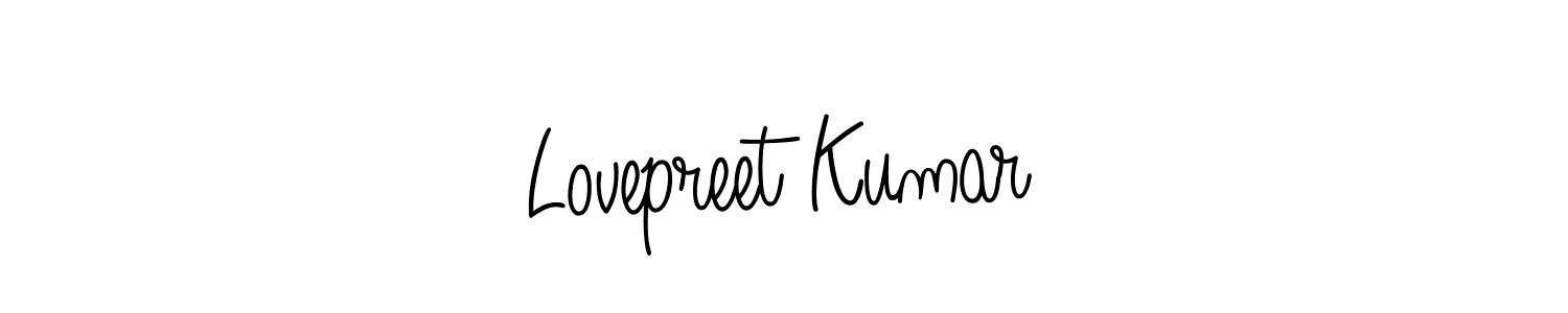 Design your own signature with our free online signature maker. With this signature software, you can create a handwritten (Angelique-Rose-font-FFP) signature for name Lovepreet Kumar. Lovepreet Kumar signature style 5 images and pictures png