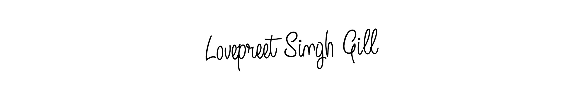 Use a signature maker to create a handwritten signature online. With this signature software, you can design (Angelique-Rose-font-FFP) your own signature for name Lovepreet Singh Gill. Lovepreet Singh Gill signature style 5 images and pictures png