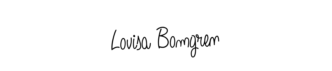 Angelique-Rose-font-FFP is a professional signature style that is perfect for those who want to add a touch of class to their signature. It is also a great choice for those who want to make their signature more unique. Get Lovisa Bomgren name to fancy signature for free. Lovisa Bomgren signature style 5 images and pictures png