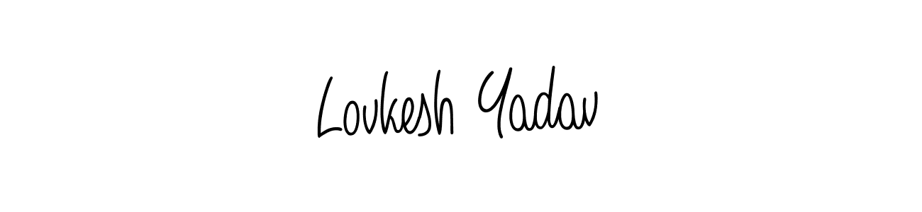 Also we have Lovkesh Yadav name is the best signature style. Create professional handwritten signature collection using Angelique-Rose-font-FFP autograph style. Lovkesh Yadav signature style 5 images and pictures png