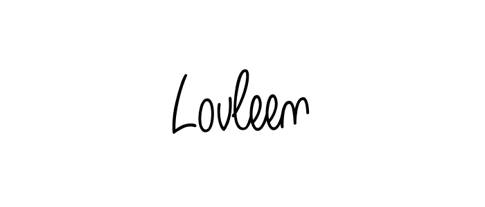 Design your own signature with our free online signature maker. With this signature software, you can create a handwritten (Angelique-Rose-font-FFP) signature for name Lovleen. Lovleen signature style 5 images and pictures png