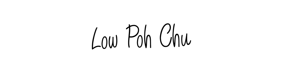 The best way (Angelique-Rose-font-FFP) to make a short signature is to pick only two or three words in your name. The name Low Poh Chu include a total of six letters. For converting this name. Low Poh Chu signature style 5 images and pictures png