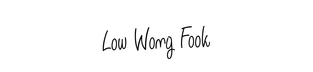 Use a signature maker to create a handwritten signature online. With this signature software, you can design (Angelique-Rose-font-FFP) your own signature for name Low Wong Fook. Low Wong Fook signature style 5 images and pictures png