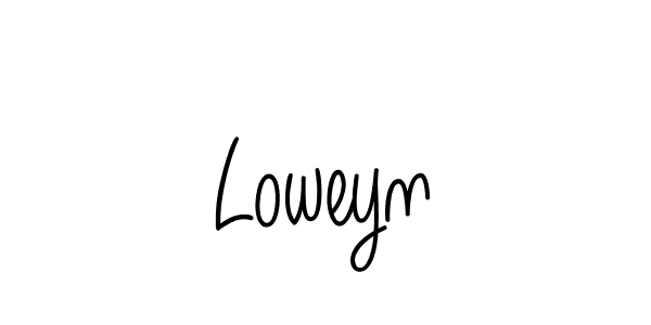 Make a beautiful signature design for name Loweyn. With this signature (Angelique-Rose-font-FFP) style, you can create a handwritten signature for free. Loweyn signature style 5 images and pictures png