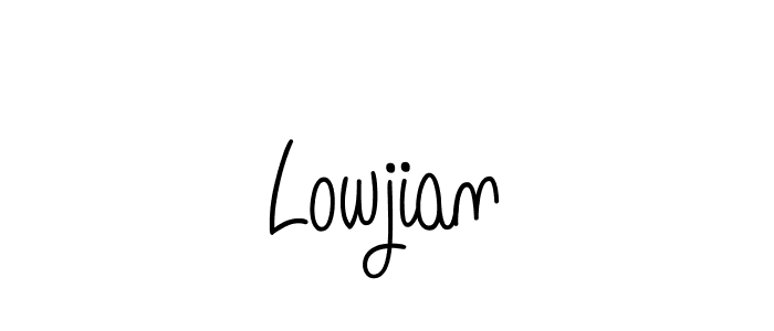 The best way (Angelique-Rose-font-FFP) to make a short signature is to pick only two or three words in your name. The name Lowjian include a total of six letters. For converting this name. Lowjian signature style 5 images and pictures png