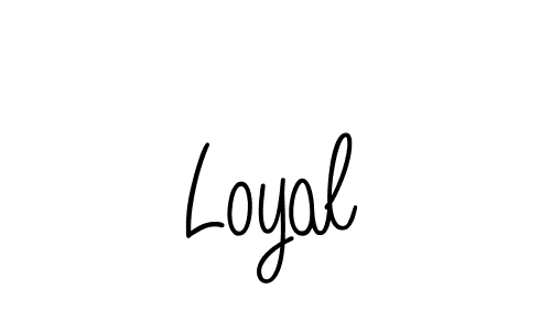 Loyal stylish signature style. Best Handwritten Sign (Angelique-Rose-font-FFP) for my name. Handwritten Signature Collection Ideas for my name Loyal. Loyal signature style 5 images and pictures png