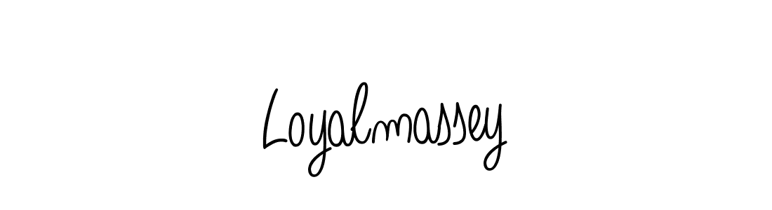 How to Draw Loyalmassey signature style? Angelique-Rose-font-FFP is a latest design signature styles for name Loyalmassey. Loyalmassey signature style 5 images and pictures png