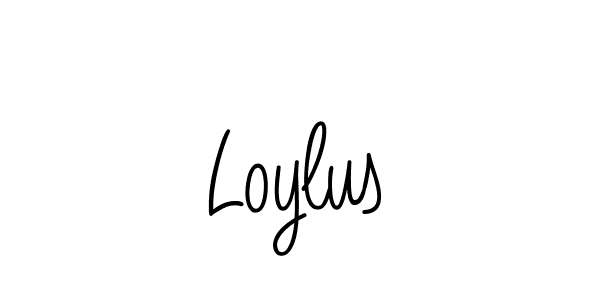 Loylus stylish signature style. Best Handwritten Sign (Angelique-Rose-font-FFP) for my name. Handwritten Signature Collection Ideas for my name Loylus. Loylus signature style 5 images and pictures png