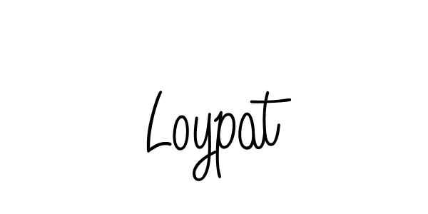 You should practise on your own different ways (Angelique-Rose-font-FFP) to write your name (Loypat) in signature. don't let someone else do it for you. Loypat signature style 5 images and pictures png
