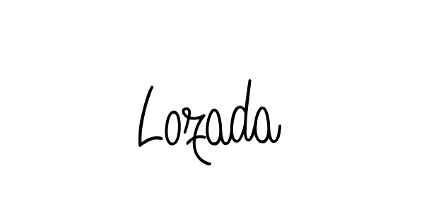 You should practise on your own different ways (Angelique-Rose-font-FFP) to write your name (Lozada) in signature. don't let someone else do it for you. Lozada signature style 5 images and pictures png