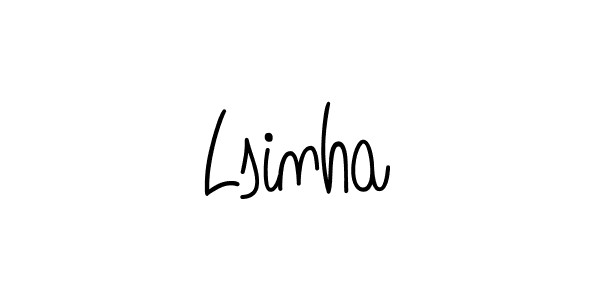 Lsinha stylish signature style. Best Handwritten Sign (Angelique-Rose-font-FFP) for my name. Handwritten Signature Collection Ideas for my name Lsinha. Lsinha signature style 5 images and pictures png