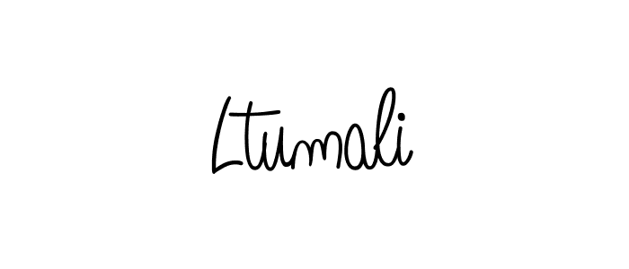 You should practise on your own different ways (Angelique-Rose-font-FFP) to write your name (Ltumali) in signature. don't let someone else do it for you. Ltumali signature style 5 images and pictures png