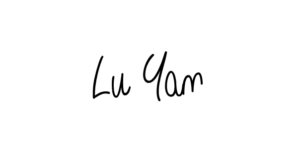 You should practise on your own different ways (Angelique-Rose-font-FFP) to write your name (Lu Yan) in signature. don't let someone else do it for you. Lu Yan signature style 5 images and pictures png