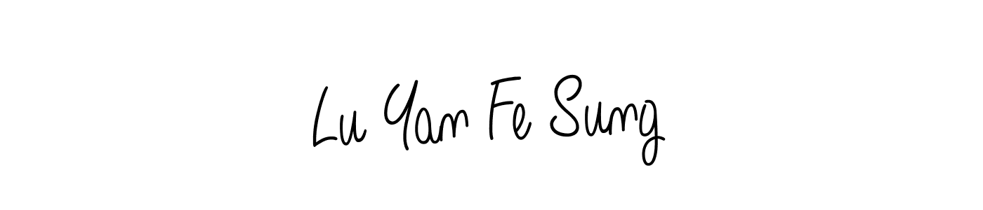 Design your own signature with our free online signature maker. With this signature software, you can create a handwritten (Angelique-Rose-font-FFP) signature for name Lu Yan Fe Sung. Lu Yan Fe Sung signature style 5 images and pictures png