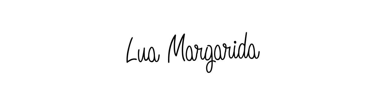 You should practise on your own different ways (Angelique-Rose-font-FFP) to write your name (Lua Margarida) in signature. don't let someone else do it for you. Lua Margarida signature style 5 images and pictures png