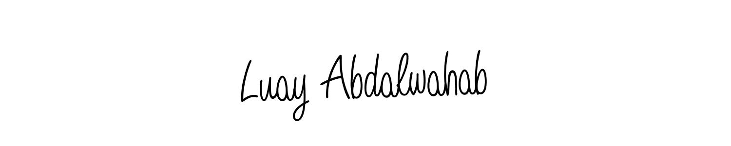 Once you've used our free online signature maker to create your best signature Angelique-Rose-font-FFP style, it's time to enjoy all of the benefits that Luay Abdalwahab name signing documents. Luay Abdalwahab signature style 5 images and pictures png