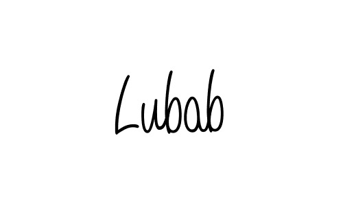 Make a beautiful signature design for name Lubab. With this signature (Angelique-Rose-font-FFP) style, you can create a handwritten signature for free. Lubab signature style 5 images and pictures png