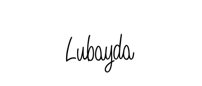 Lubayda stylish signature style. Best Handwritten Sign (Angelique-Rose-font-FFP) for my name. Handwritten Signature Collection Ideas for my name Lubayda. Lubayda signature style 5 images and pictures png