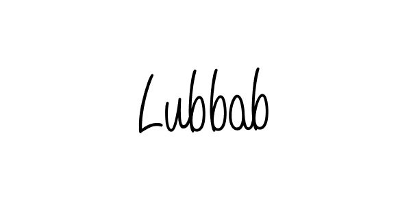 Lubbab stylish signature style. Best Handwritten Sign (Angelique-Rose-font-FFP) for my name. Handwritten Signature Collection Ideas for my name Lubbab. Lubbab signature style 5 images and pictures png