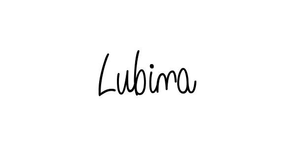You should practise on your own different ways (Angelique-Rose-font-FFP) to write your name (Lubina) in signature. don't let someone else do it for you. Lubina signature style 5 images and pictures png