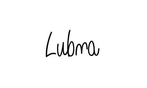 Make a beautiful signature design for name Lubna. With this signature (Angelique-Rose-font-FFP) style, you can create a handwritten signature for free. Lubna signature style 5 images and pictures png