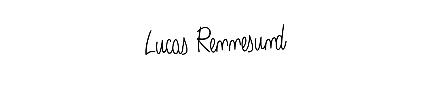 The best way (Angelique-Rose-font-FFP) to make a short signature is to pick only two or three words in your name. The name Lucas Rennesund include a total of six letters. For converting this name. Lucas Rennesund signature style 5 images and pictures png