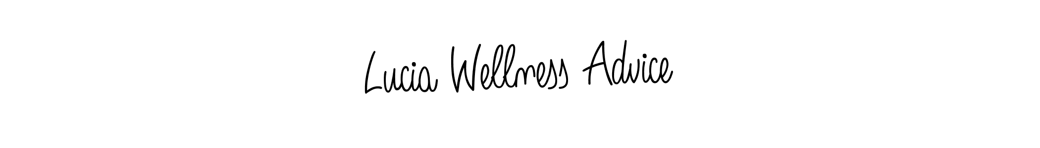 Check out images of Autograph of Lucia Wellness Advice name. Actor Lucia Wellness Advice Signature Style. Angelique-Rose-font-FFP is a professional sign style online. Lucia Wellness Advice signature style 5 images and pictures png