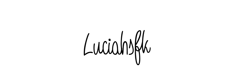 if you are searching for the best signature style for your name Luciahsfk. so please give up your signature search. here we have designed multiple signature styles  using Angelique-Rose-font-FFP. Luciahsfk signature style 5 images and pictures png