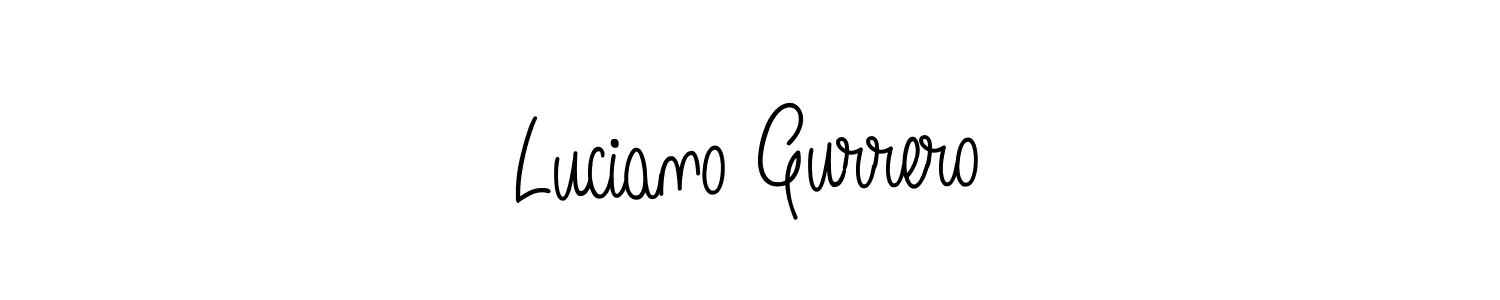How to make Luciano Gurrero name signature. Use Angelique-Rose-font-FFP style for creating short signs online. This is the latest handwritten sign. Luciano Gurrero signature style 5 images and pictures png