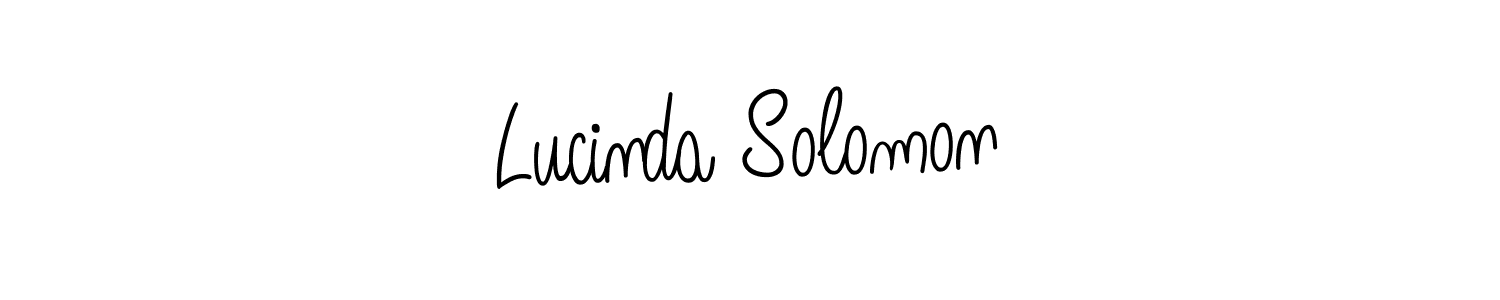 Make a beautiful signature design for name Lucinda Solomon. With this signature (Angelique-Rose-font-FFP) style, you can create a handwritten signature for free. Lucinda Solomon signature style 5 images and pictures png