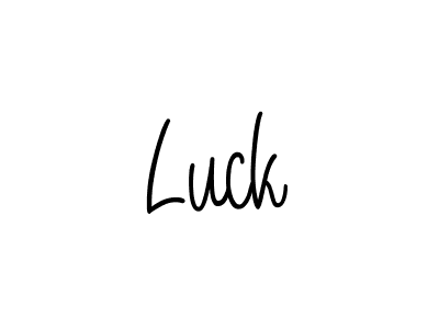 Design your own signature with our free online signature maker. With this signature software, you can create a handwritten (Angelique-Rose-font-FFP) signature for name Luck. Luck signature style 5 images and pictures png