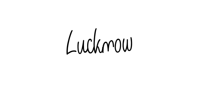 Design your own signature with our free online signature maker. With this signature software, you can create a handwritten (Angelique-Rose-font-FFP) signature for name Lucknow. Lucknow signature style 5 images and pictures png