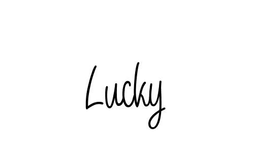 Best and Professional Signature Style for Lucky. Angelique-Rose-font-FFP Best Signature Style Collection. Lucky signature style 5 images and pictures png