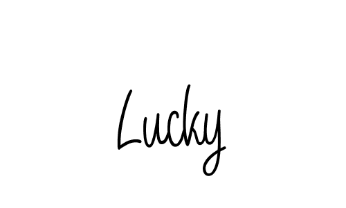 See photos of Lucky official signature by Spectra . Check more albums & portfolios. Read reviews & check more about Angelique-Rose-font-FFP font. Lucky signature style 5 images and pictures png