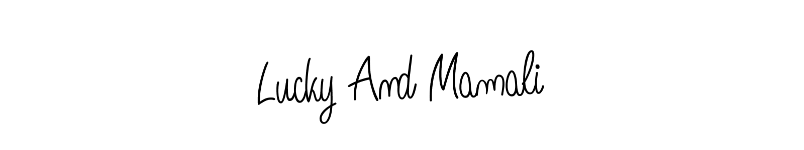 Make a short Lucky And Mamali signature style. Manage your documents anywhere anytime using Angelique-Rose-font-FFP. Create and add eSignatures, submit forms, share and send files easily. Lucky And Mamali signature style 5 images and pictures png