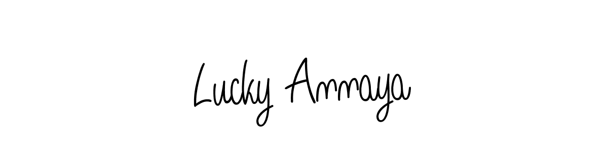 This is the best signature style for the Lucky Annaya name. Also you like these signature font (Angelique-Rose-font-FFP). Mix name signature. Lucky Annaya signature style 5 images and pictures png