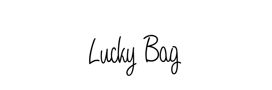 Use a signature maker to create a handwritten signature online. With this signature software, you can design (Angelique-Rose-font-FFP) your own signature for name Lucky Bag. Lucky Bag signature style 5 images and pictures png