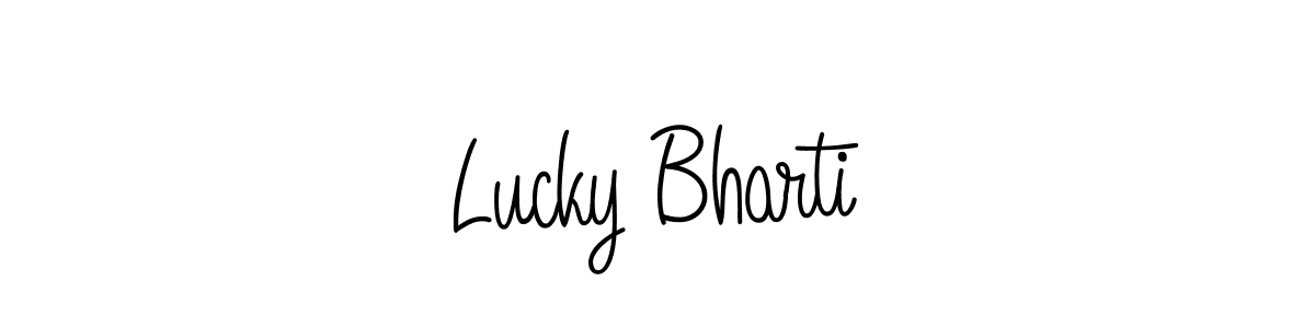 You can use this online signature creator to create a handwritten signature for the name Lucky Bharti. This is the best online autograph maker. Lucky Bharti signature style 5 images and pictures png