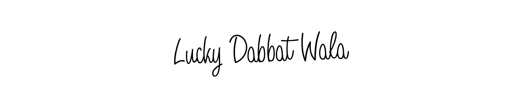 Also You can easily find your signature by using the search form. We will create Lucky Dabbat Wala name handwritten signature images for you free of cost using Angelique-Rose-font-FFP sign style. Lucky Dabbat Wala signature style 5 images and pictures png