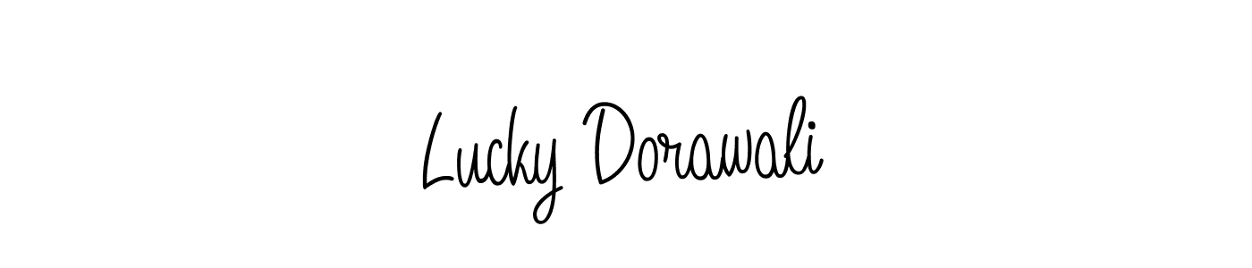 This is the best signature style for the Lucky Dorawali name. Also you like these signature font (Angelique-Rose-font-FFP). Mix name signature. Lucky Dorawali signature style 5 images and pictures png