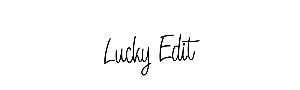 How to make Lucky Edit signature? Angelique-Rose-font-FFP is a professional autograph style. Create handwritten signature for Lucky Edit name. Lucky Edit signature style 5 images and pictures png