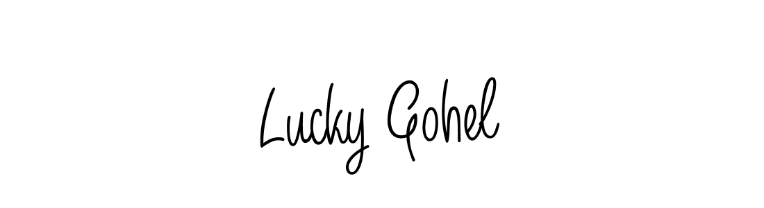 This is the best signature style for the Lucky Gohel name. Also you like these signature font (Angelique-Rose-font-FFP). Mix name signature. Lucky Gohel signature style 5 images and pictures png