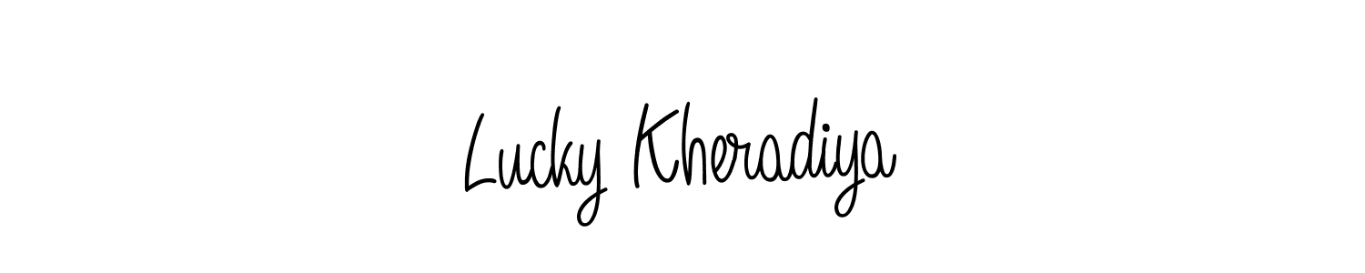 Once you've used our free online signature maker to create your best signature Angelique-Rose-font-FFP style, it's time to enjoy all of the benefits that Lucky Kheradiya name signing documents. Lucky Kheradiya signature style 5 images and pictures png